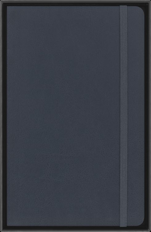 Produktbild: Moleskine Vegea Capri Notizb. A5 lin. Kt schwarz Petrol/Box