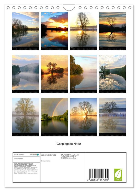 Produktbild: Gespiegelte Natur (Wandkalender 2026 DIN A4 hoch), CALVENDO Monatskalender