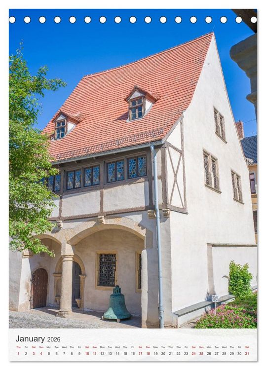Produktbild: Martin Luther. Town of Lutherstadt Eisleben - hometown of the great Reformer (Desk Calendar 2026 DIN A5 portrait), CALVENDO 12 Month DeskCalendar
