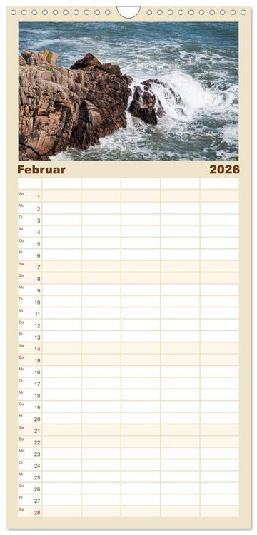Produktbild: Familienplaner 2026 - Bretagne: Finist&egrave;re - am Ende der Welt mit 5 Spalten (Wandkalender, 21 x 45 cm) CALVENDO