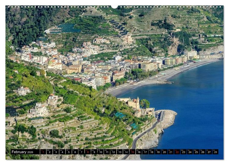 Produktbild: Amalfi Coast and Campania (High Quality Premium Wall Calendar 2026 DIN A2 landscape),CALVENDO 12 Month Wall Calendar