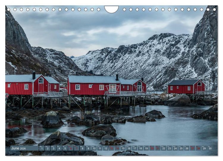 Produktbild: Lofoten, Norway's untamed beauty in Winter (Wall Calendar 2026 DIN A4 landscape), CALVENDO 12 Month Wall Calendar