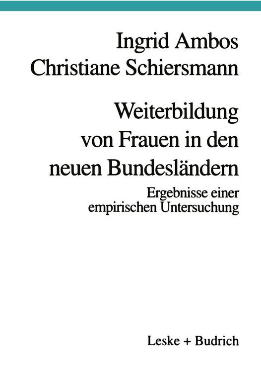 Produktbild: Weiterbildung von Frauen in den neuen Bundesl&auml;ndern