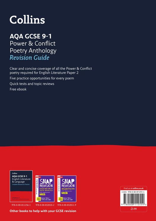 Produktbild: AQA Poetry Anthology Power and Conflict Revision Guide