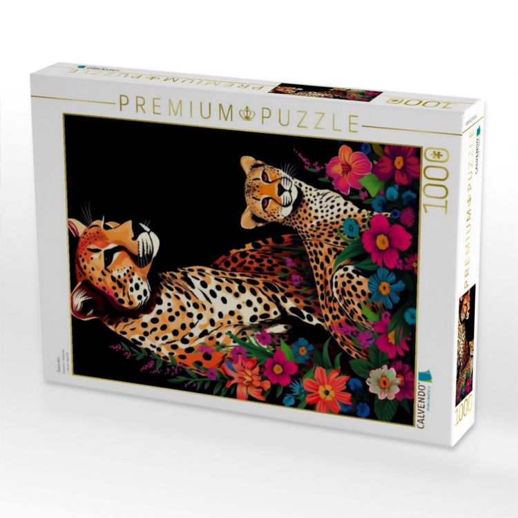 Produktbild: CALVENDO Puzzle Geparden | 1000 Teile Lege-Gr&ouml;&szlig;e 64x48cm Foto-Puzzle f&uuml;r gl&uuml;ckliche Stunden