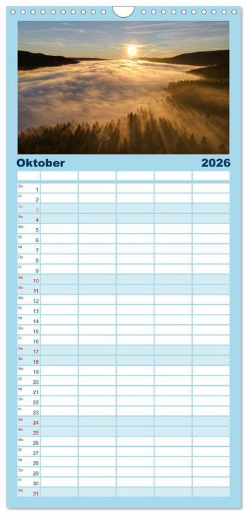 Produktbild: Familienplaner 2026 - Faszination Schwarzwald mit 5 Spalten (Wandkalender, 21 x 45 cm) CALVENDO