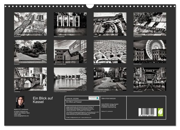 Produktbild: Ein Blick auf Kassel (Wandkalender 2026 DIN A3 quer), CALVENDO Monatskalender