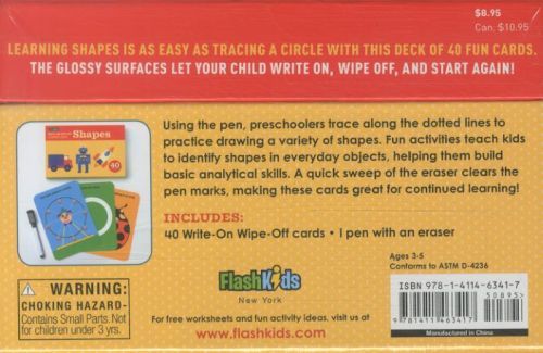 Produktbild: Write-On Wipe-Off Learning Cards: Shapes