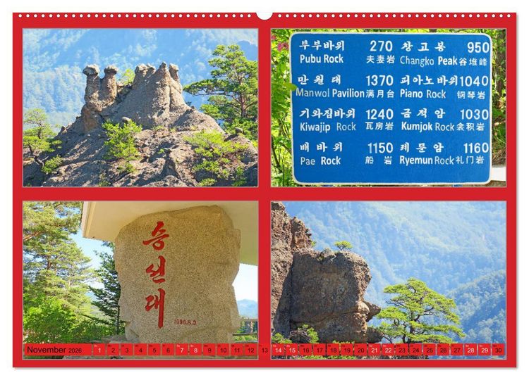 Produktbild: NORDKOREA - SCH&Ouml;NES UNGEW&Ouml;HNLICHES FARBIGES FREUNDLICHES (hochwertiger Premium Wandkalender 2026 DIN A2 quer), Kunstdruck in Hochglanz