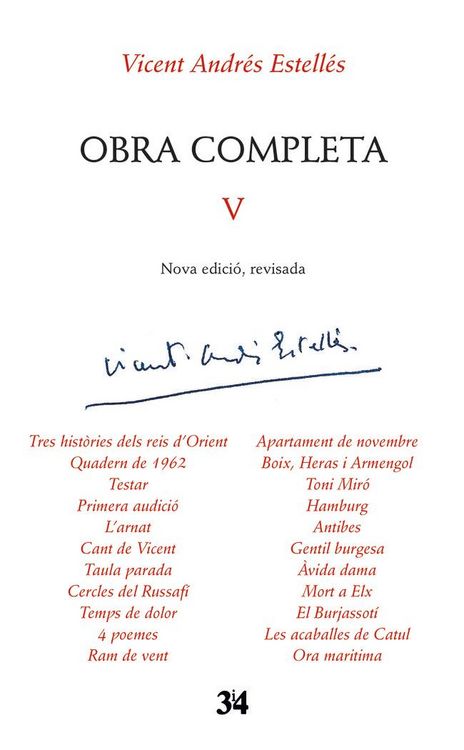 Produktbild: Obra Completa V - Vicent Andres Estell&eacute;s - (nova Edici&oacute;, Revisada)