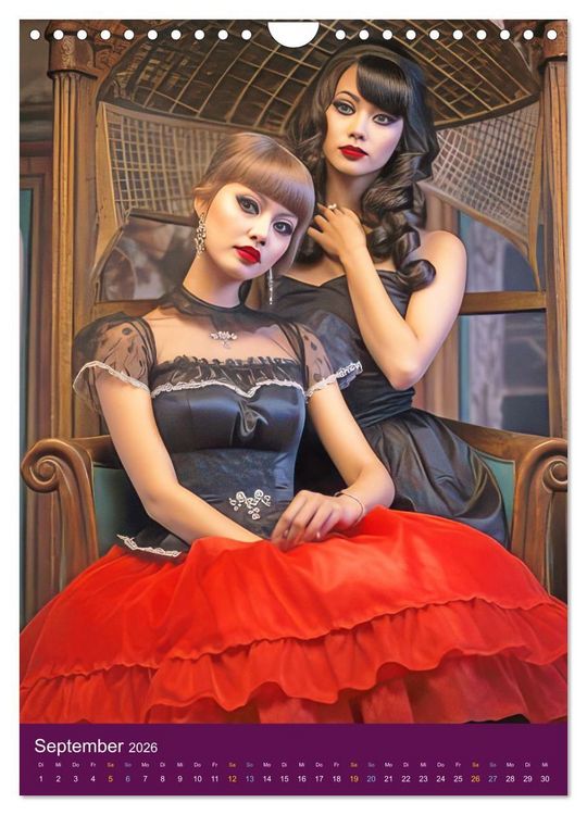 Produktbild: Burlesque T&auml;nzerinnen - Verf&uuml;hrerischer Tanz (Wandkalender 2026 DIN A4 hoch), CALVENDO Monatskalender