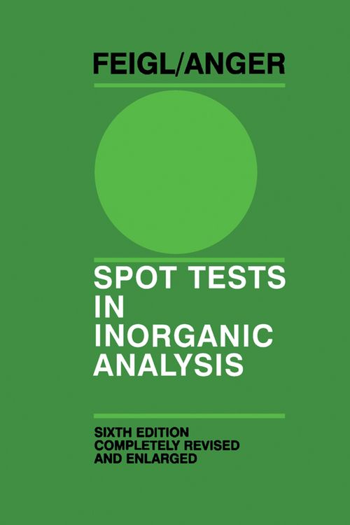 Produktbild: Spot Tests in Inorganic Analysis