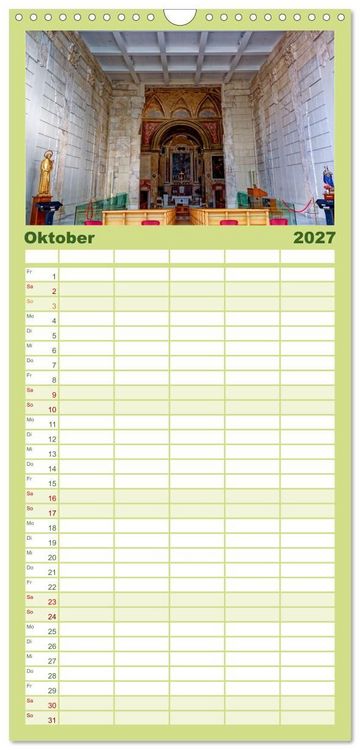 Produktbild: Familienplaner 2027 - Historisches am Golf von Neapel mit 5 Spalten (Wandkalender, 21 x 45 cm) CALVENDO