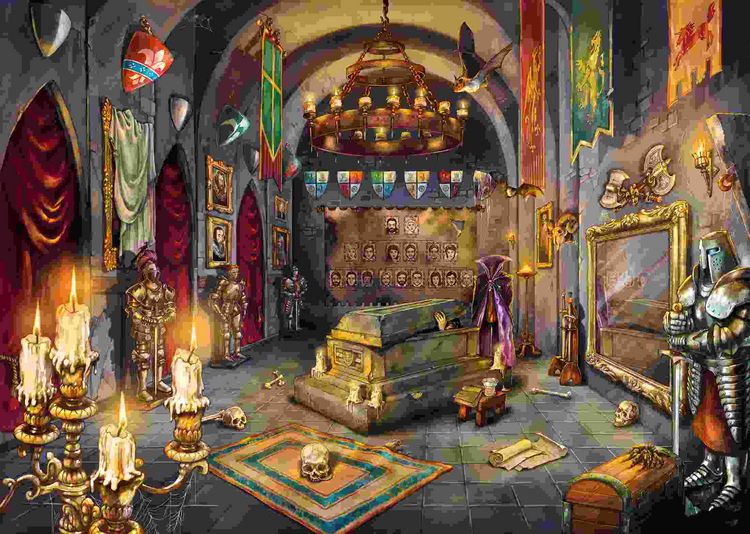 Produktbild: Erwachsenenpuzzle 1000 Teile - Das Schloss des Vampirs