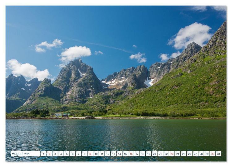 Produktbild: Lofoten Vester&aring;len (Tischkalender 2026 DIN A5 quer), CALVENDO Monatskalender