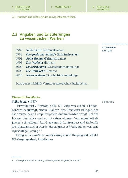 Produktbild: Der Vorleser von Bernhard Schlink