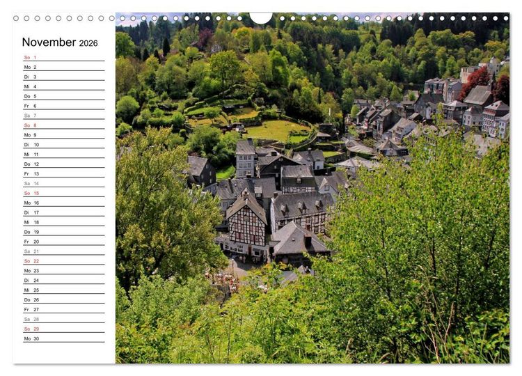 Produktbild: Eine Perle in der Eifel - Monschau (Wandkalender 2026 DIN A3 quer), CALVENDO Monatskalender