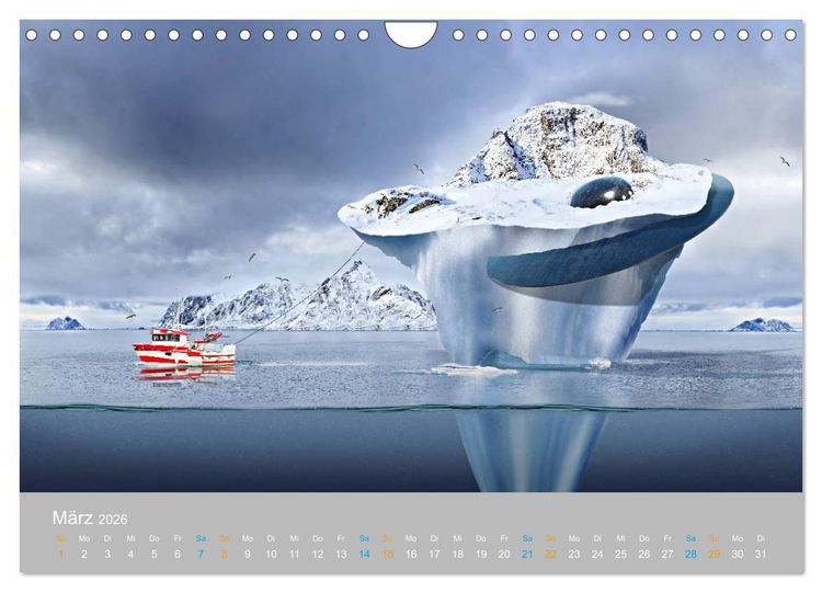 Produktbild: Fantastisch und surreal - unbekannte Flugobjekte (Wandkalender 2026 DIN A4 quer), CALVENDO Monatskalender