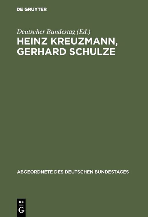 Produktbild: Heinz Kreuzmann, Gerhard Schulze
