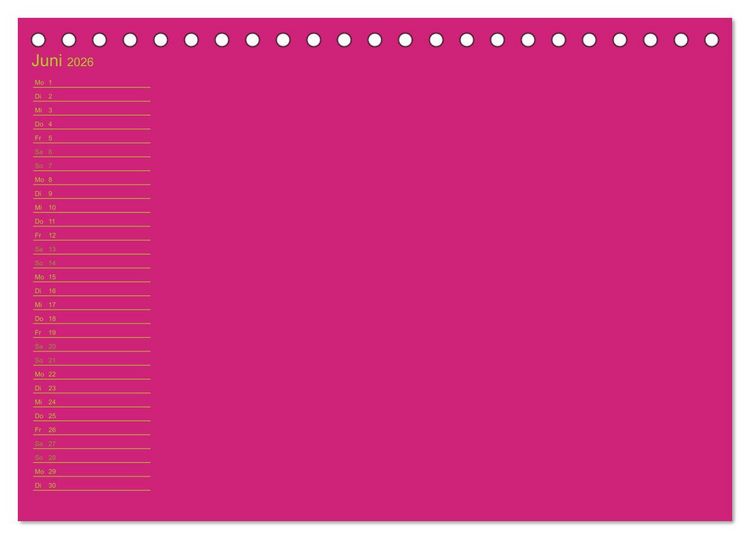 Produktbild: Bastel-Geburtstagskalender pink / Geburtstagskalender (Tischkalender 2026 DIN A5 quer), CALVENDO Monatskalender