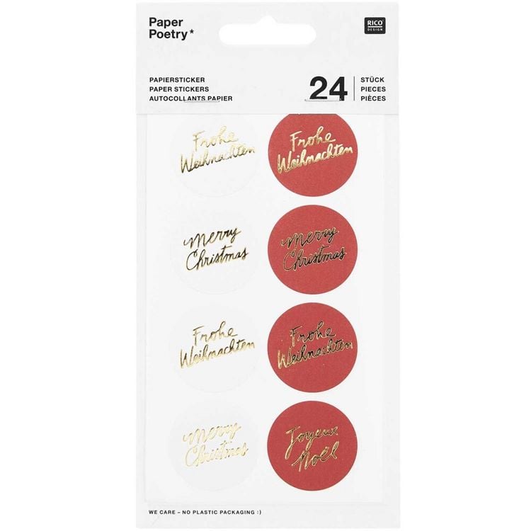 Produktbild: Papiersticker Merry Christmas, MIX, 3 B&ouml;gen