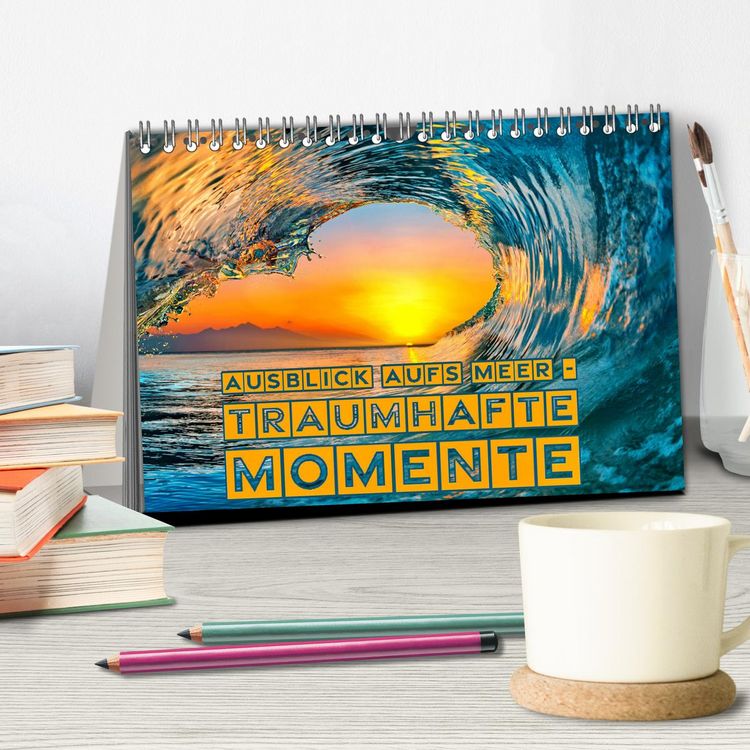 Produktbild: Ausblick aufs Meer - traumhafte Momente (Tischkalender 2026 DIN A5 quer), CALVENDO Monatskalender