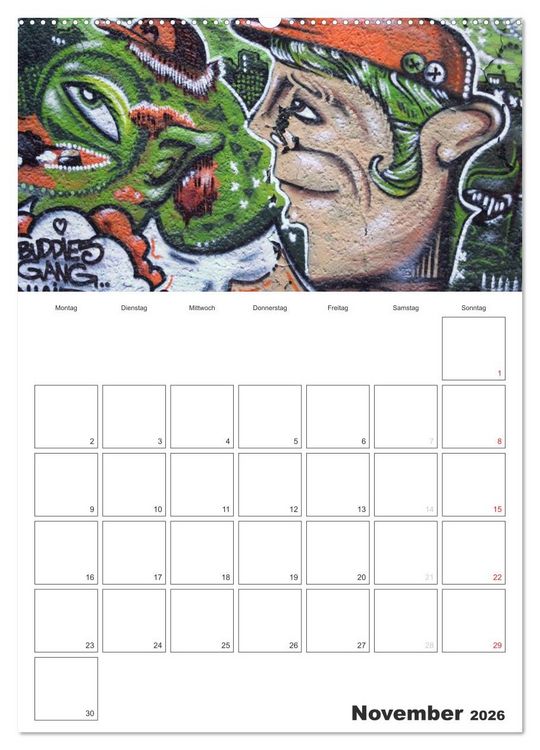 Produktbild: GRAFFITI 2026 / Planer (Wandkalender 2026 DIN A2 hoch), CALVENDO Monatskalender