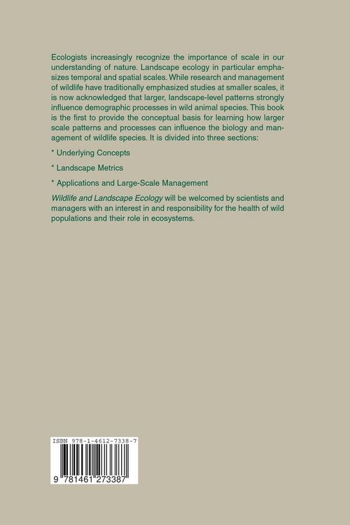 Produktbild: Wildlife and Landscape Ecology