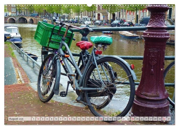 Produktbild: Amsterdam (hochwertiger Premium Wandkalender 2026 DIN A2 quer), Kunstdruck in Hochglanz
