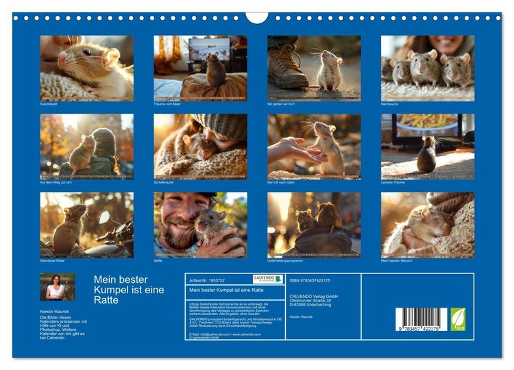 Produktbild: Mein bester Kumpel ist eine Ratte (Wandkalender 2026 DIN A3 quer), CALVENDO Monatskalender