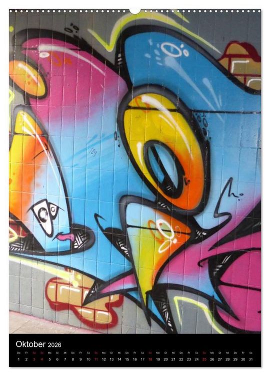 Produktbild: KA- GRAFFITI (hochwertiger Premium Wandkalender 2026 DIN A2 hoch), Kunstdruck in Hochglanz