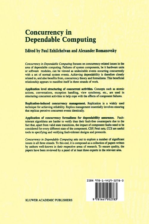 Produktbild: Concurrency in Dependable Computing