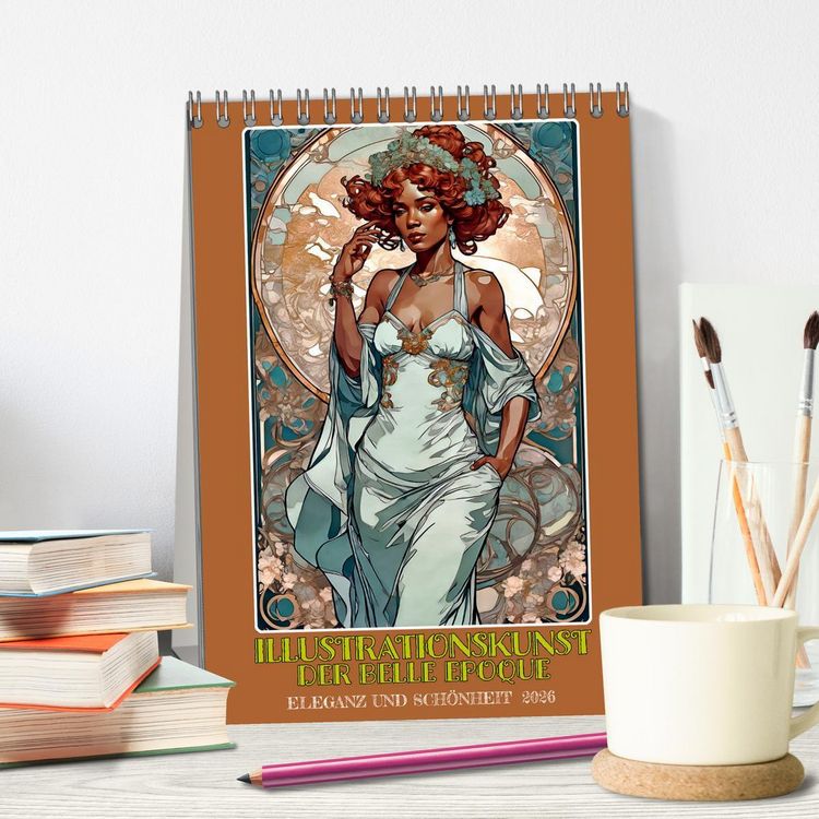 Produktbild: Illustrationskunst der Belle &Eacute;poque (Tischkalender 2026 DIN A5 hoch), CALVENDO Monatskalender