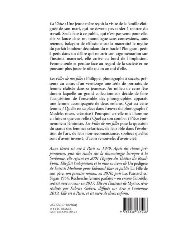 Produktbild: La visite. Suivi de Les filles de nos filles