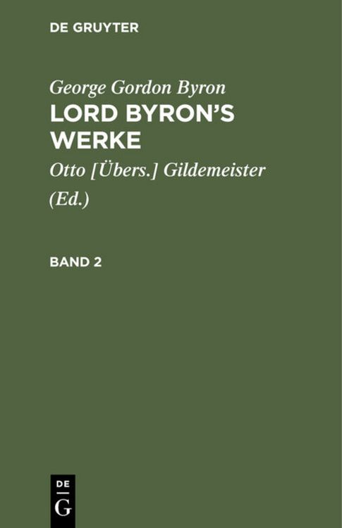 Produktbild: Lord Byron&rsquo;s Werke. Band 2