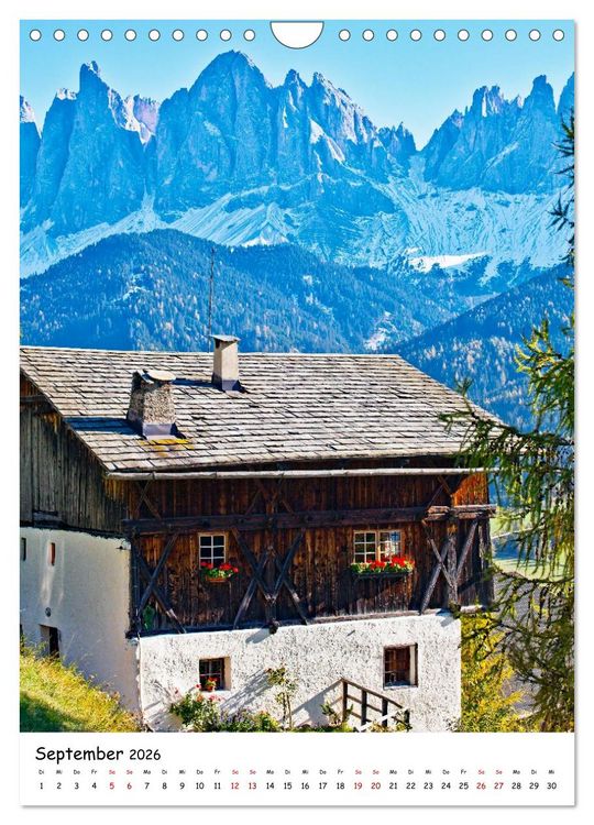 Produktbild: S&uuml;dtirol zum Kennenlernen im Sommer (Wandkalender 2026 DIN A4 hoch), CALVENDO Monatskalender