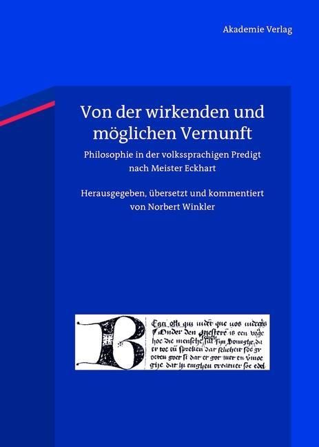 Produktbild: Von der wirkenden und m&ouml;glichen Vernunft