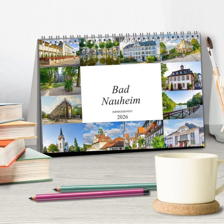 Produktbild: Bad Nauheim Impressionen (Tischkalender 2026 DIN A5 quer), CALVENDO Monatskalender