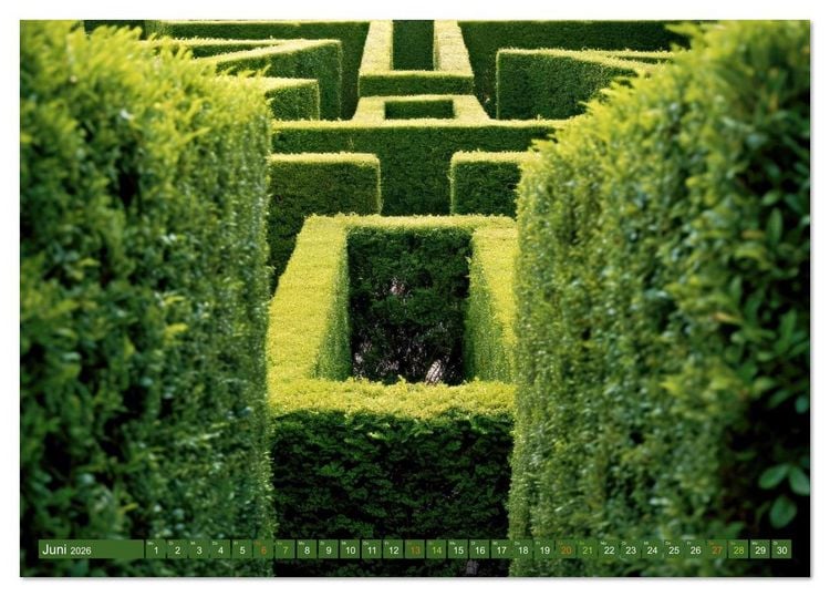 Produktbild: Faszination LABYRINTH - unterwegs in der Natur (Tischkalender 2026 DIN A5 quer), CALVENDO Monatskalender