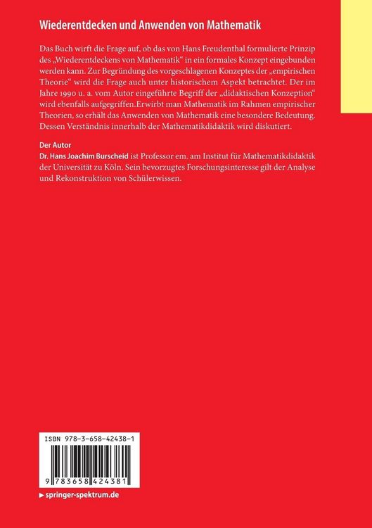 Produktbild: Wiederentdecken und Anwenden von Mathematik