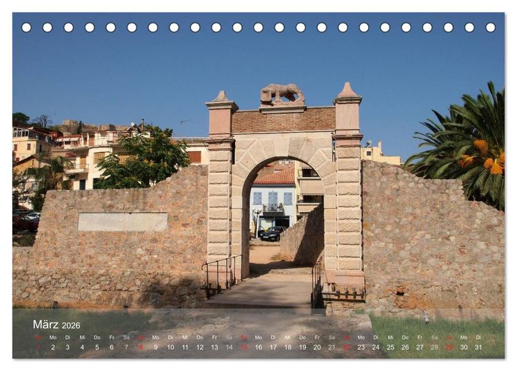 Produktbild: Nafplio &ndash; griechische Perle des Peloponnes (Tischkalender 2026 DIN A5 quer), CALVENDO Monatskalender