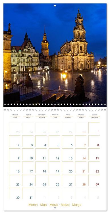 Produktbild: Romantic Dresden (Wall Calendar 2026 12 &times; 12 Inch) CALVENDO 12 Month Wall Calendar