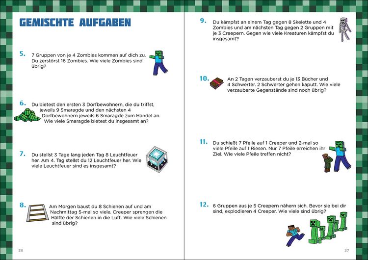 Produktbild: Mathe f&uuml;r Minecrafter - Mein extrastarkes &Uuml;bungsbuch