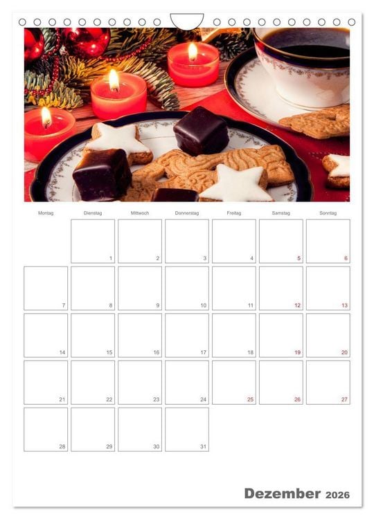 Produktbild: Kulinarische Kompositionen - Terminplaner (Wandkalender 2026 DIN A4 hoch), CALVENDO Monatskalender