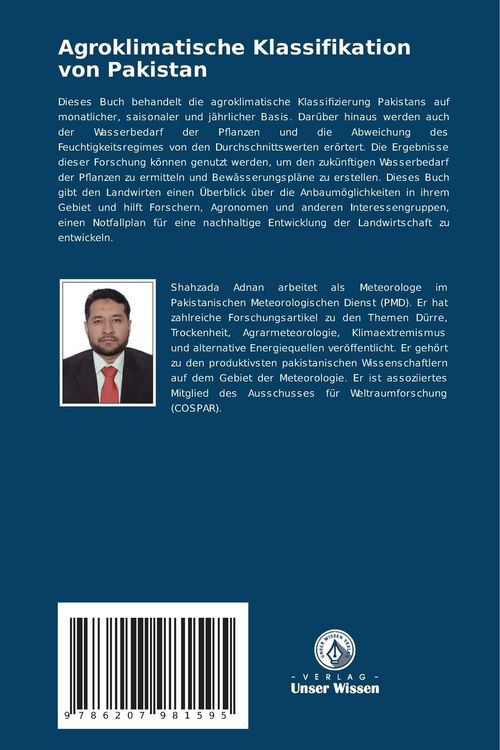 Produktbild: Agroklimatische Klassifikation von Pakistan