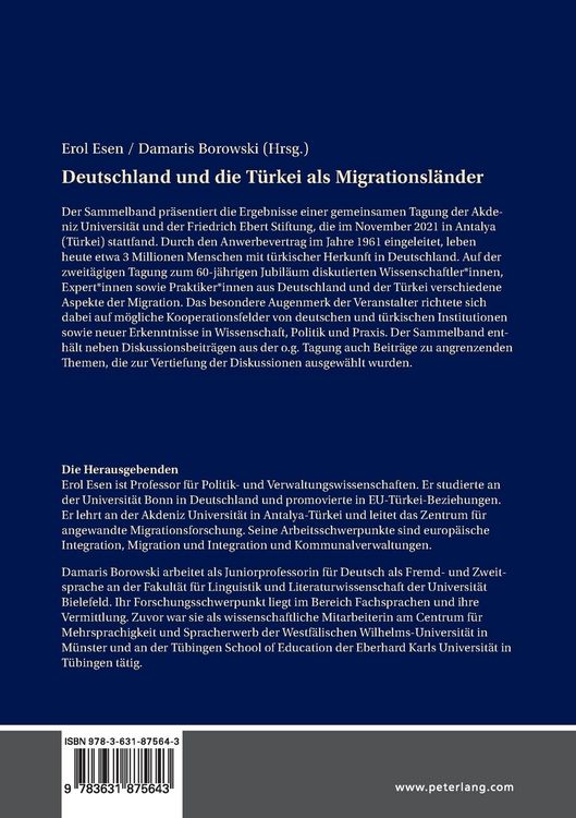 Produktbild: Deutschland und die T&uuml;rkei als Migrationsl&auml;nder