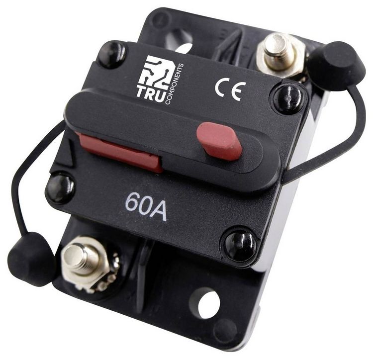 Produktbild: TRU COMPONENTS TC-13596592 Sicherungsautomat 60A Schwarz 1St.