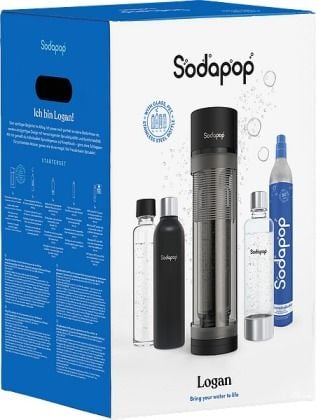 Produktbild: SODAPOP Wassersprudler Logan mit Glasflasche, PET Flasche, Edelstahlflasche & CO2-Zylinder