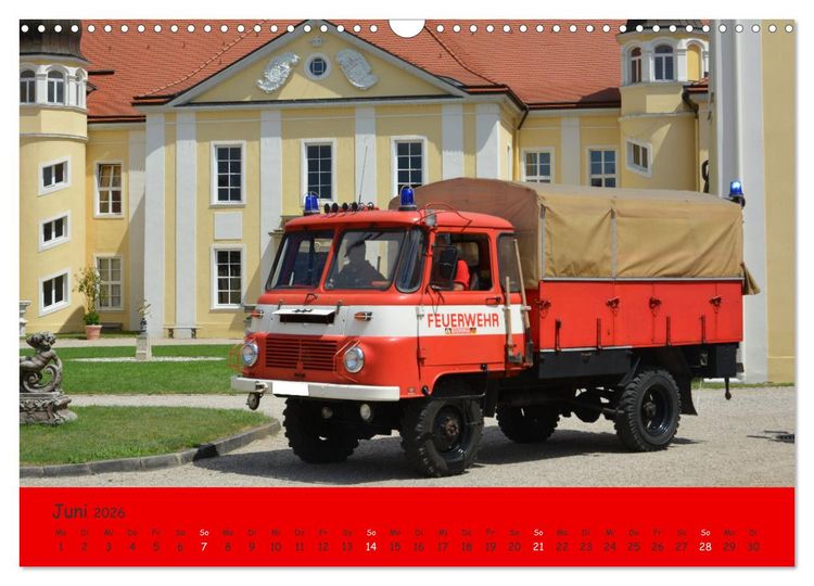 Produktbild: DDR Feuerwehr Klassiker (Wandkalender 2026 DIN A3 quer), CALVENDO Monatskalender