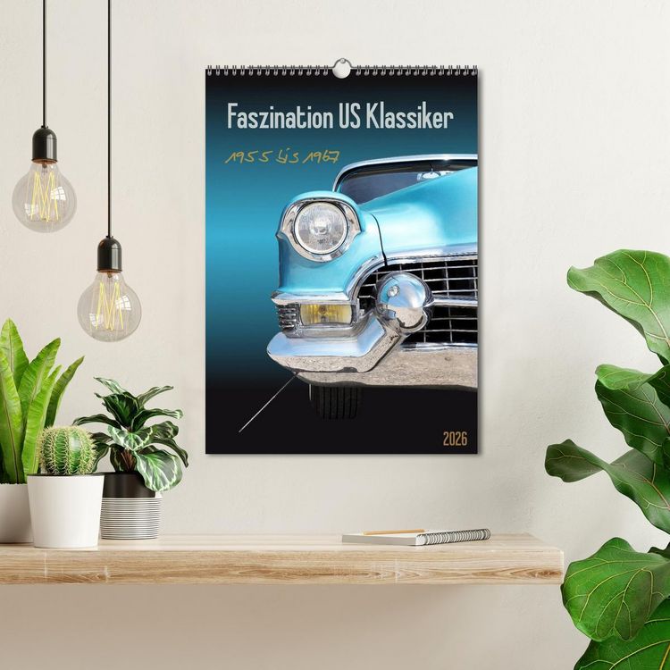 Produktbild: Faszination US Klassiker 1955 bis 1967 (Wandkalender 2026 DIN A3 hoch), CALVENDO Monatskalender